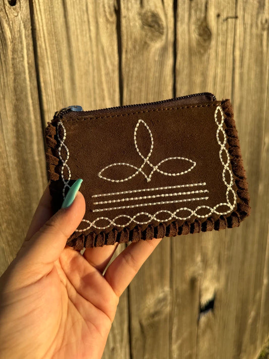 Boot Stitch Coin Pouch