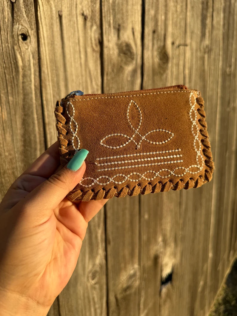 Boot Stitch Coin Pouch